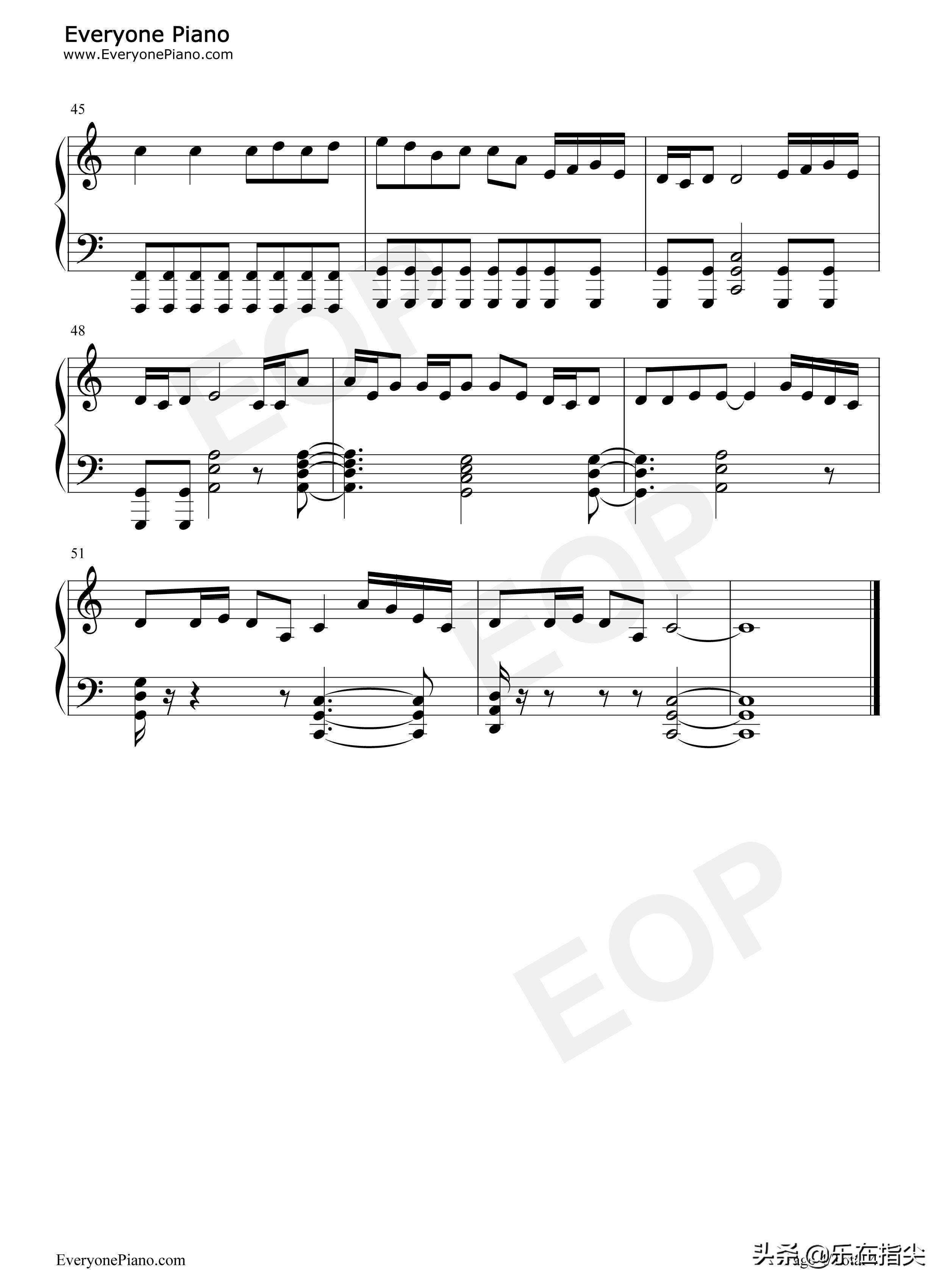 JesusInLA-简谱五线谱钢琴谱电子琴谱