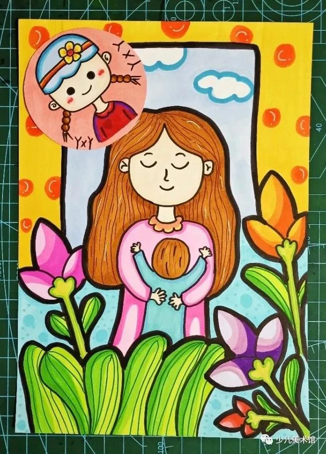 母亲节创意绘画简单素材,幼儿园大班母亲节绘画简单又漂亮