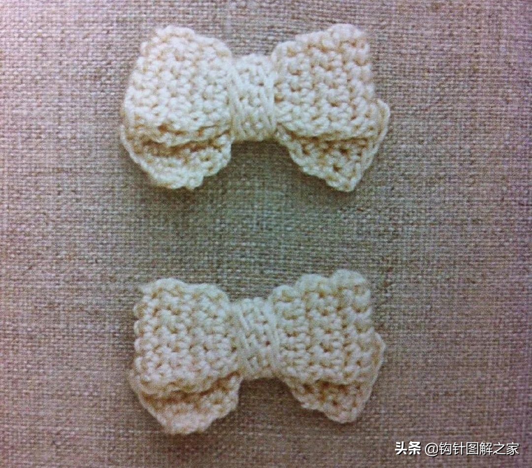 钩针蝴蝶结教程全过程,钩针蝴蝶结图解大全视频