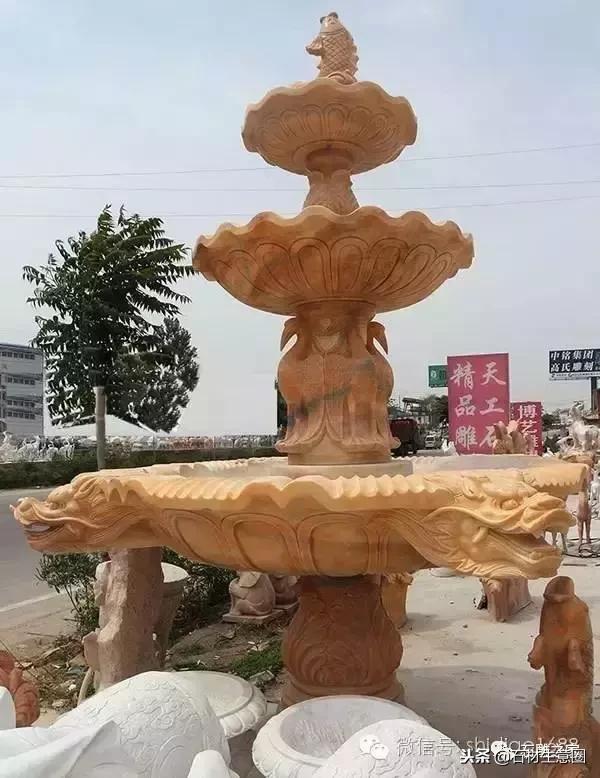 最漂亮的喷泉石雕,精品石雕喷泉花钵设计