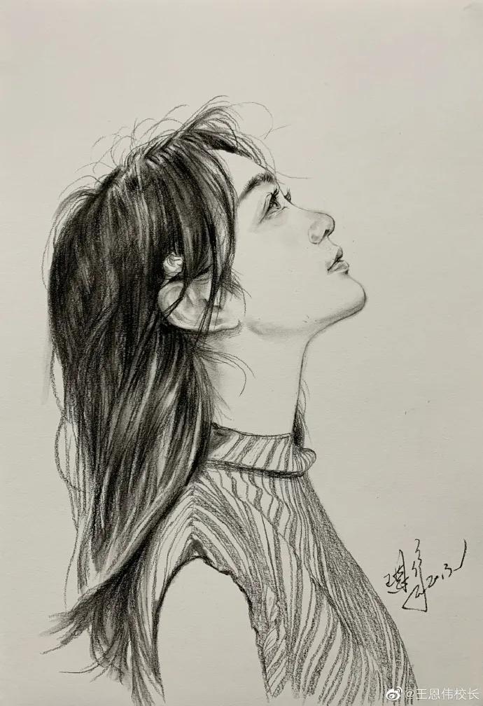 他画遍所有明星，画谁像谁，肖战、热巴、刘亦菲眼神看醉了