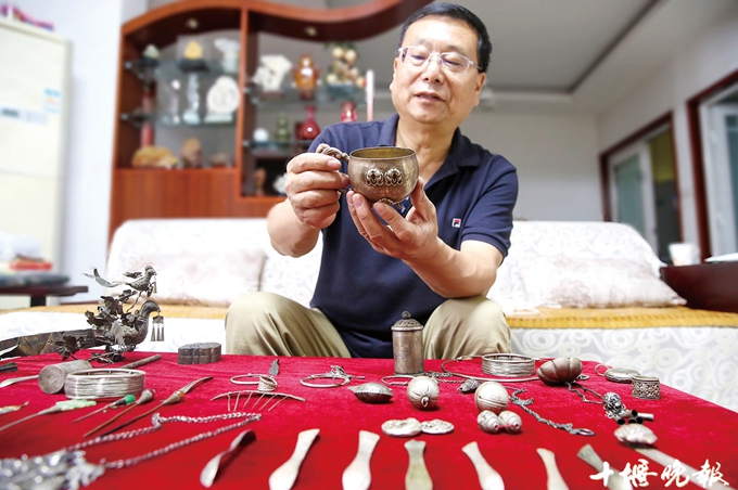 明代老银手镯一对,顶级收藏老银器