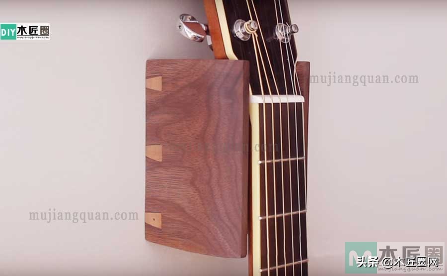 自制吉他挂钩墙壁挂架,吉他墙架制作视频
