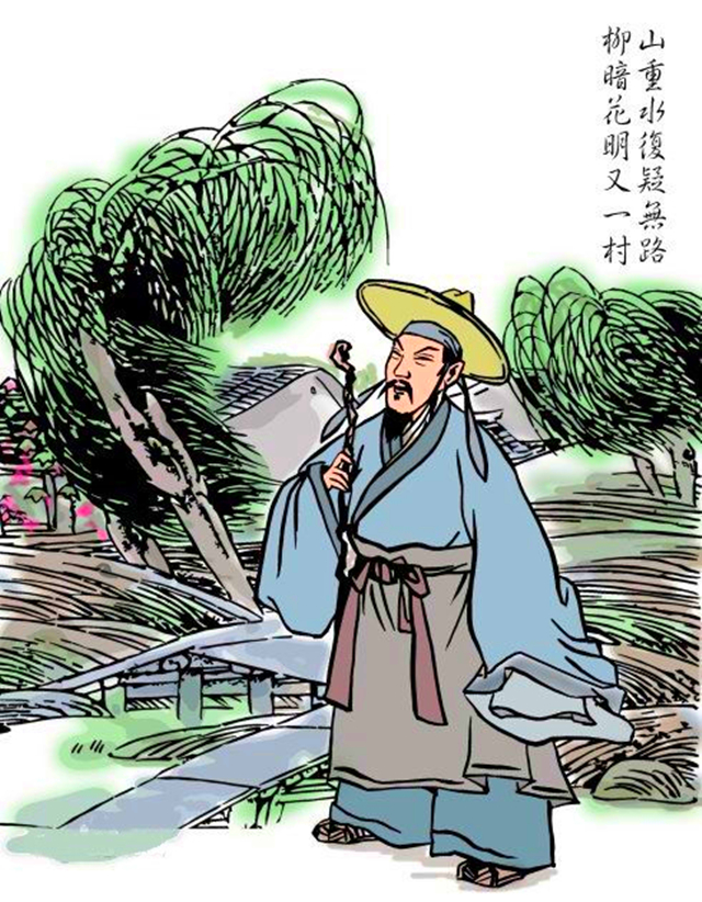 过故人庄和游山西村有什么不同,游山西村和过故人庄的感情故事