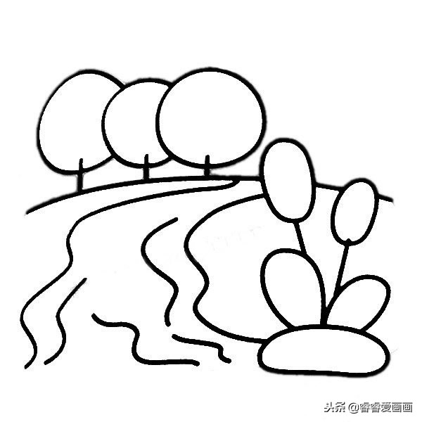 儿童公园简笔画彩色场景风景人物,幼儿风景简笔画大全最简单漂亮