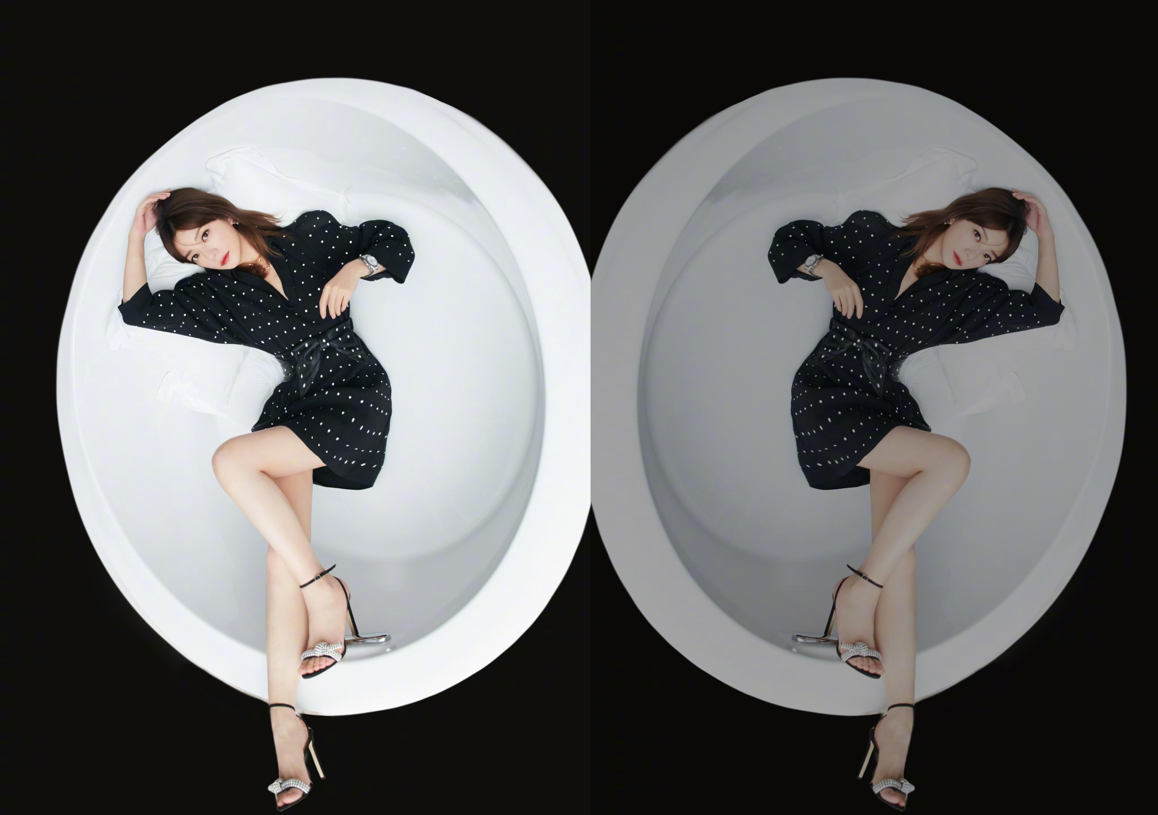 赵薇波点裙穿衣搭配,赵薇系红腰带穿波点裙子