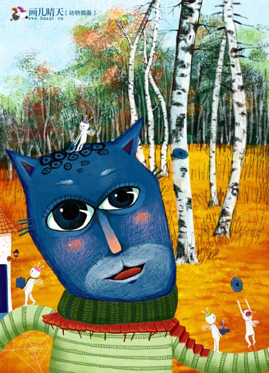 唯美插画壁纸动物,简单又漂亮的动物插画