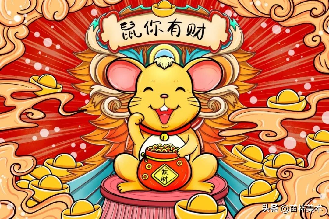 以春节为主题的儿童画简笔画,2022年元旦和春节主题儿童画素材