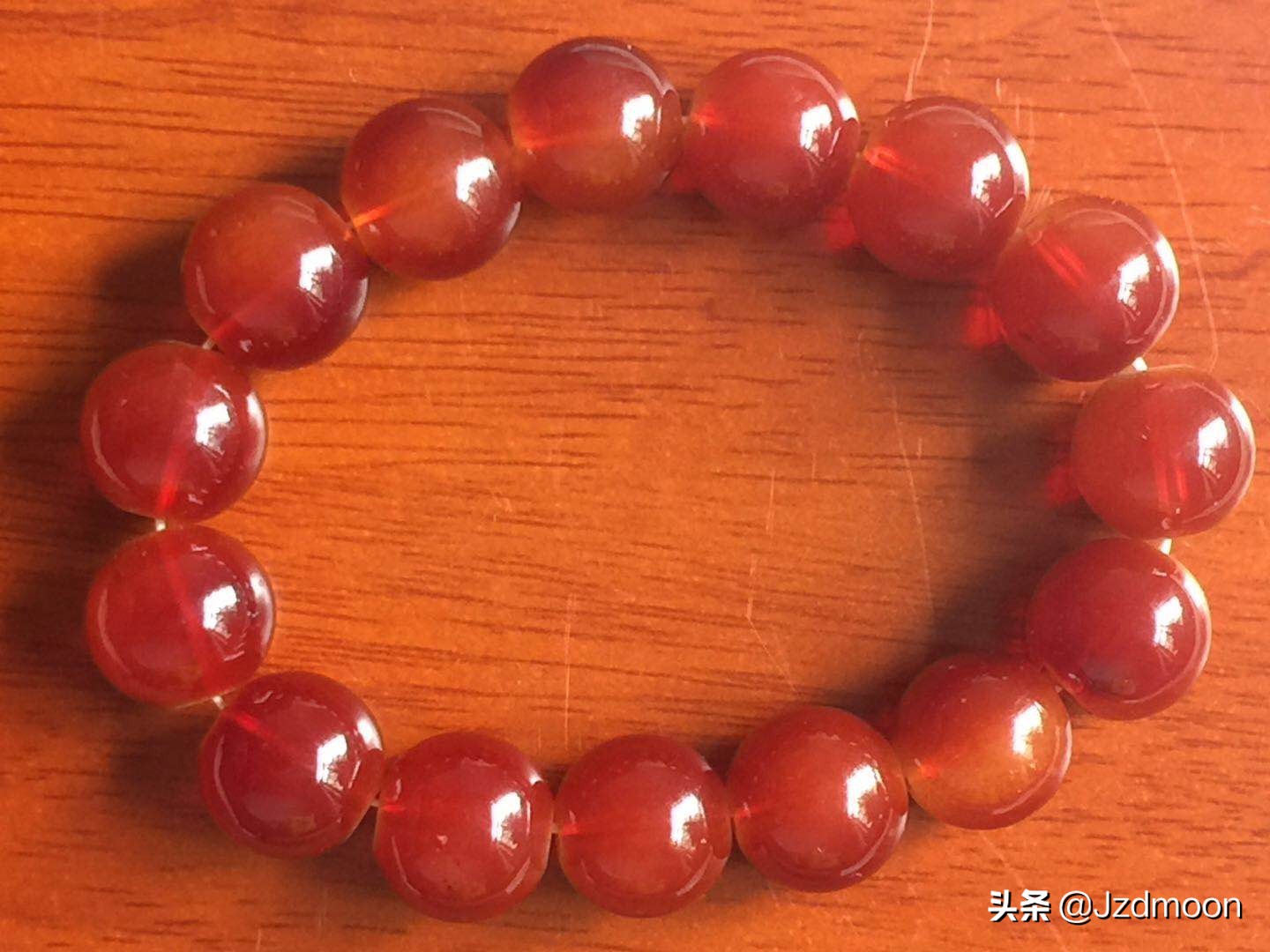 人工镀膜仿天然红玛瑙手链Coatedimitationnaturalredagate