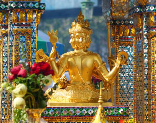 泰国四面佛正确拜法,泰国四面佛神檀旅游攻略