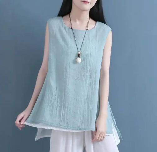 微胖女士棉麻衫,棉麻五六十多大妈高档衣服