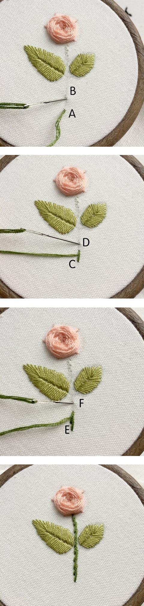 还不会绣玫瑰？学会了这4种基础的刺绣针法，肯定好看！附教程