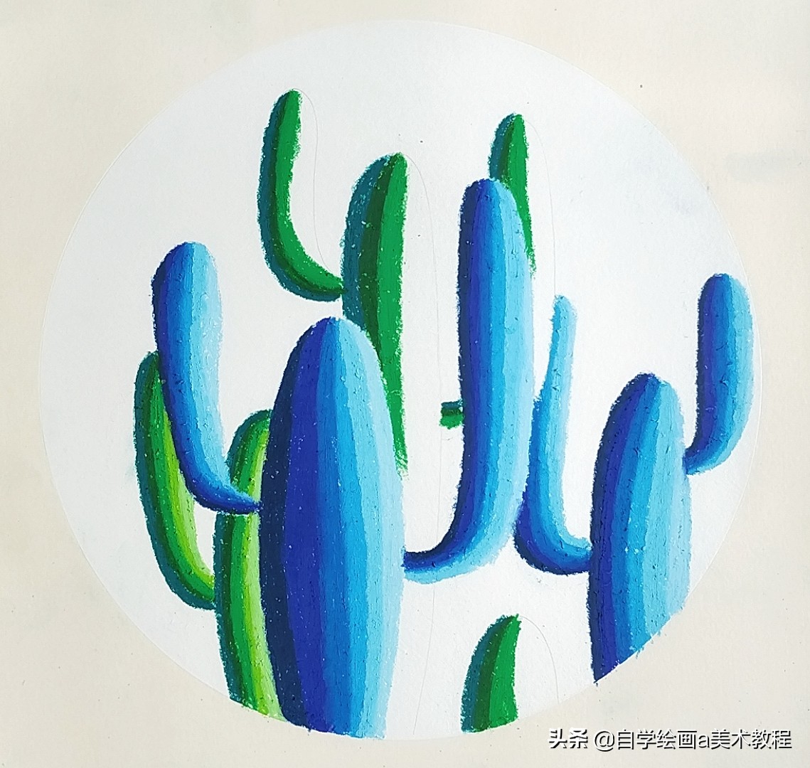 中班幼儿绘画仙人掌怎么画的,仙人掌又简单又漂亮幼儿园画