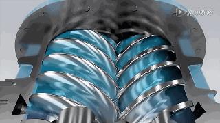 螺杆压缩机电气控制工作原理图,螺杆空气压缩机工作原理3d视频