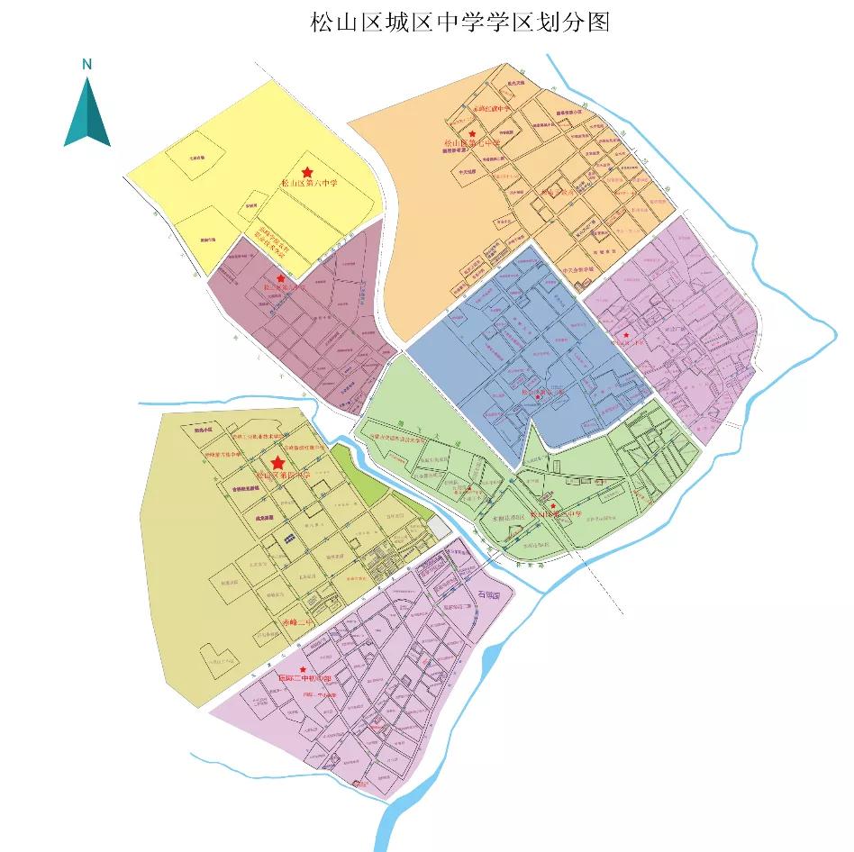 松山区2024年学区划分,松山区中学区划分图