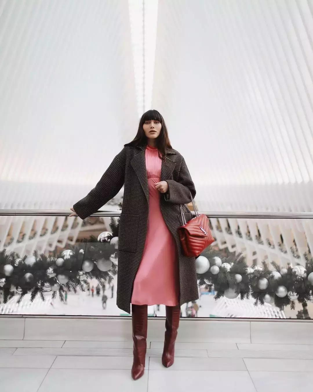 方领连衣裙冬天怎么穿,冬天也能穿的裙子