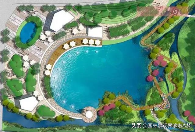 100张水景设计图,景观设计元素整理图