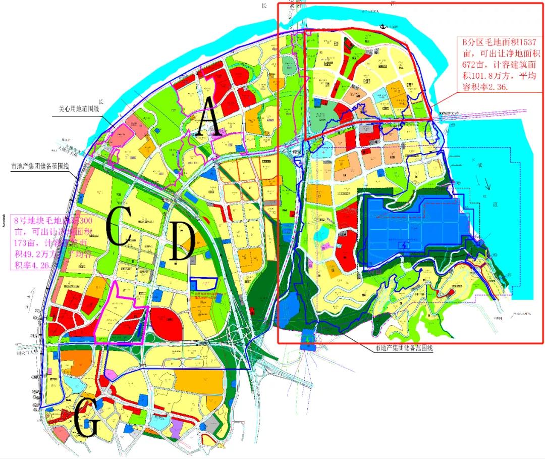 弹子石半岛,弹子石半岛面积
