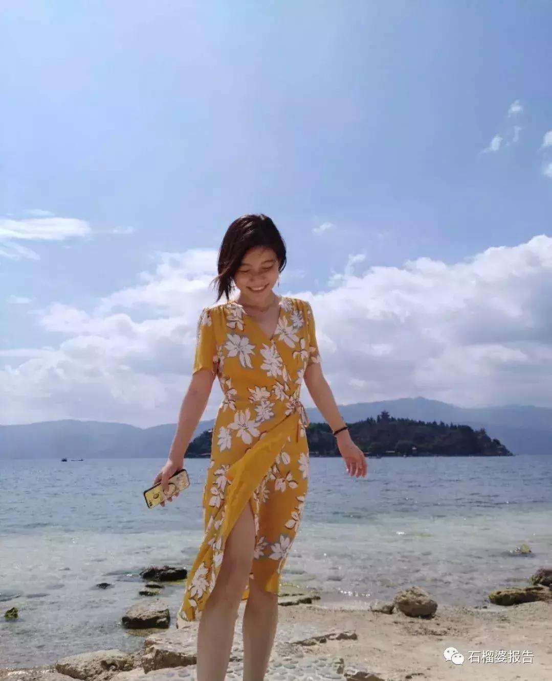 穿上它就不需要P图,这条短袖连衣裙真实爱上