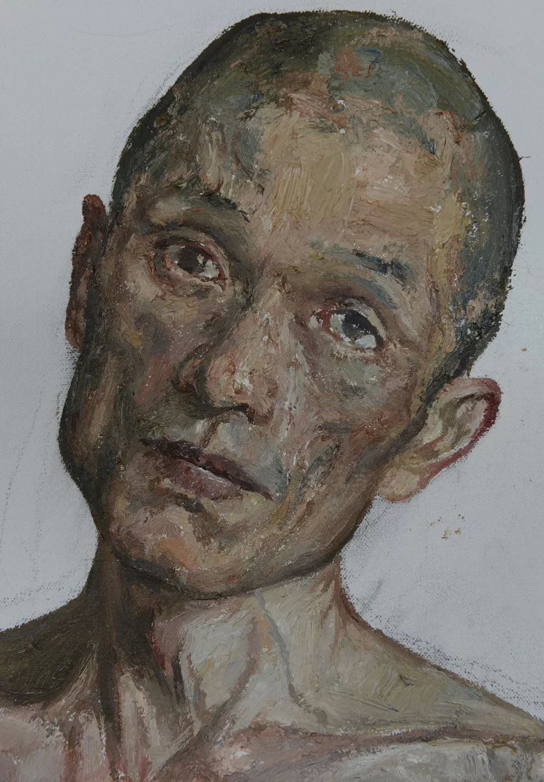 冷军的画作被误以为照片,冷军给女学生画肖像画