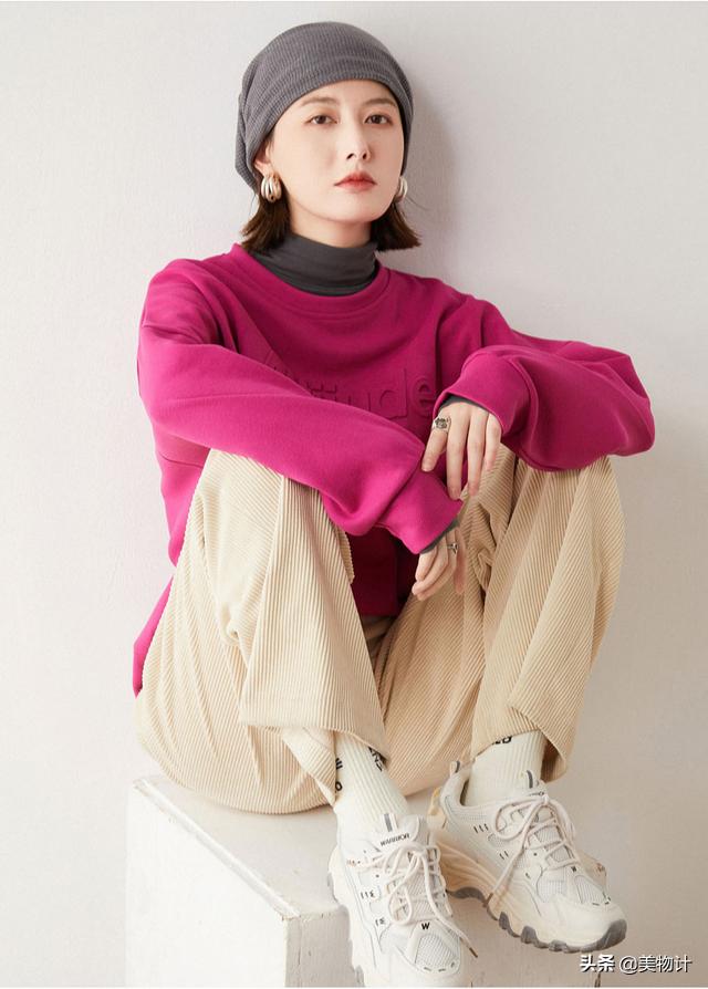 早秋洋气卫衣,适合深秋的卫衣