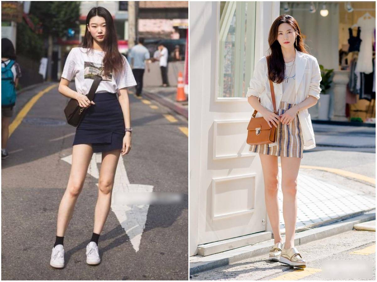 夏季t恤干净舒服的穿搭,白t恤韩系风格穿搭夏季