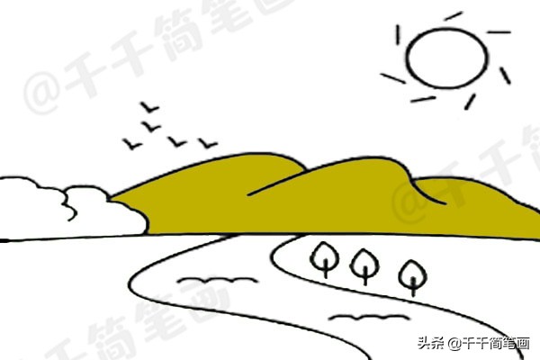 爱画画的人都要收藏一组风景小画,绘画小课堂创意风景画的简单画法