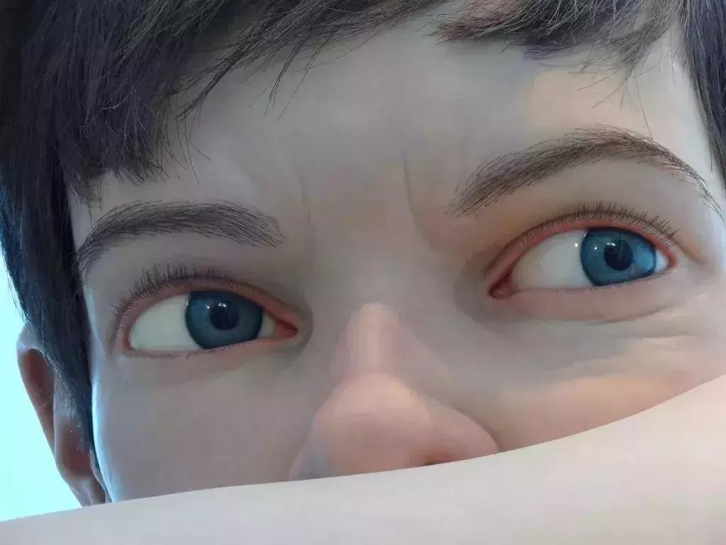 令人难以置信的活雕塑,逼真人脸雕塑视频