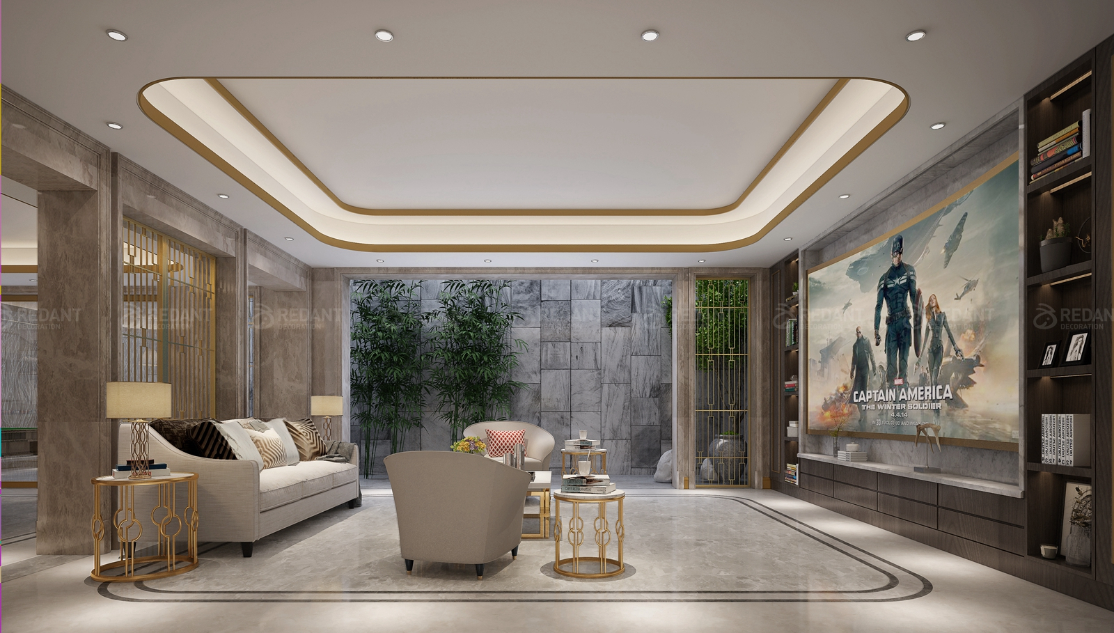 招商小石城别墅装修效果图,恒大城美式轻奢装修效果图