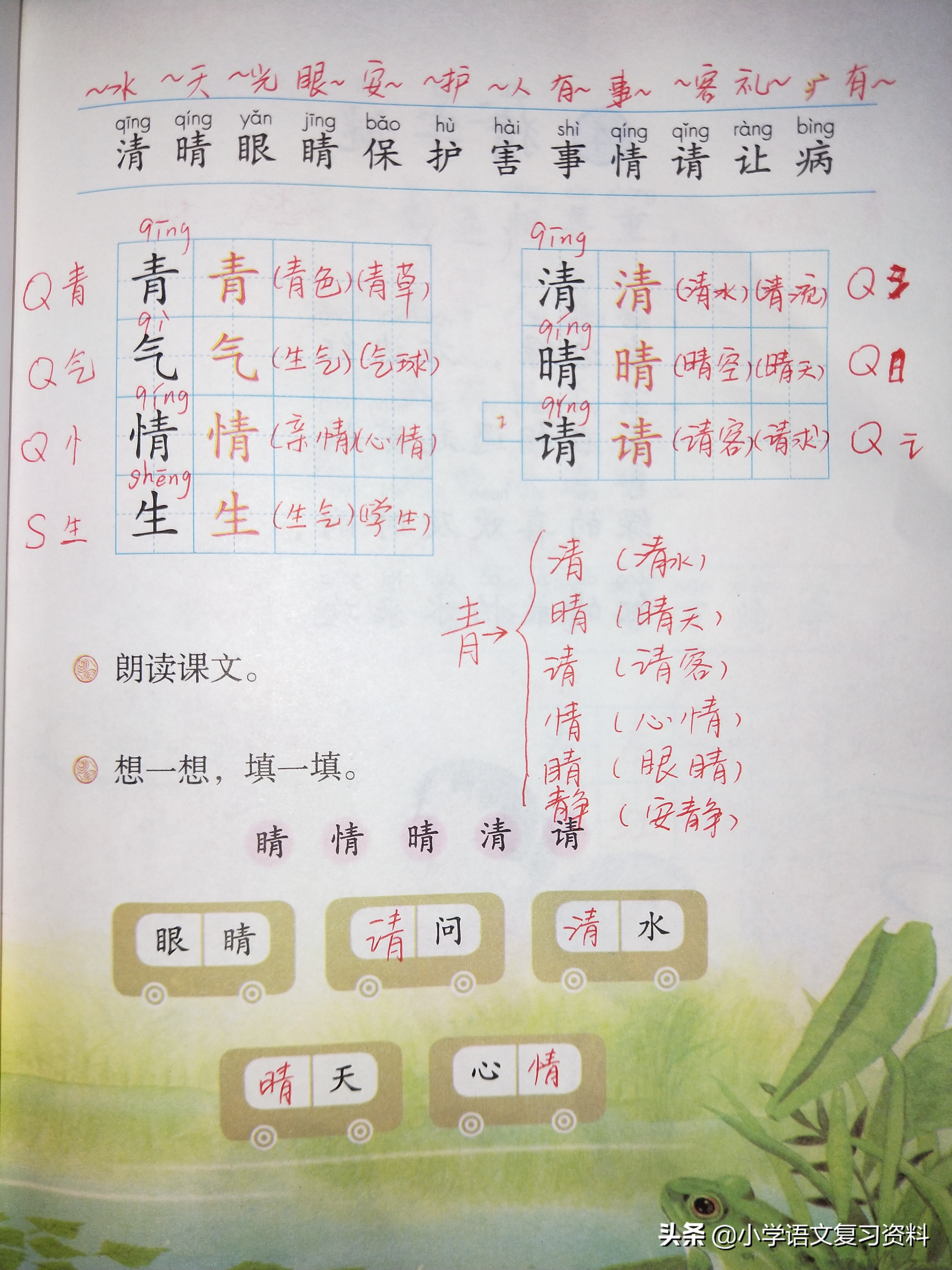 一年级下册课堂笔记部编版,一年级部编版下册背诵内容