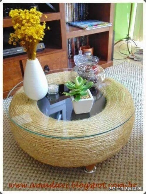 旧轮胎怎么改造成家里的装饰品,旧轮胎变废为宝炼油