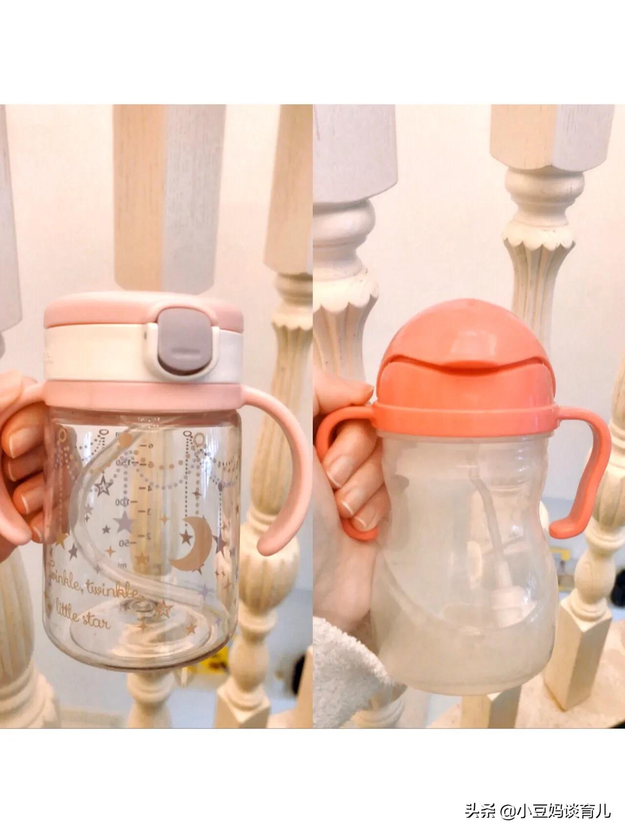 防漏儿童婴幼儿吸管学饮杯,宝宝学饮杯软吸管防漏防呛
