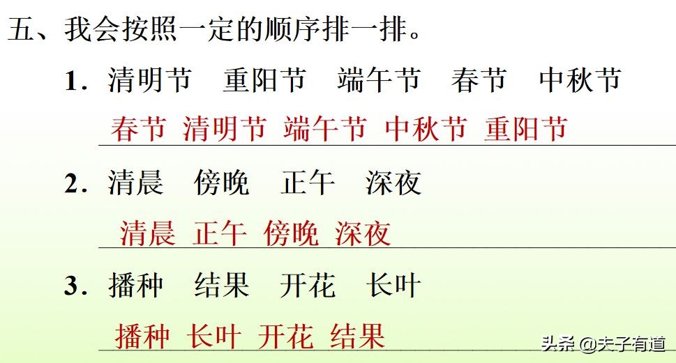 二年级语文下册传统节日动画课文,二年级下册语文传统节日同步练习