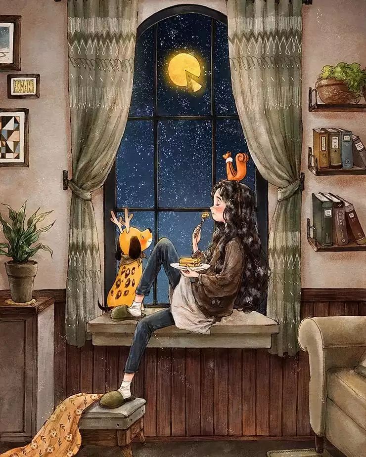 画风堪比宫崎骏,写实韩系画风画师