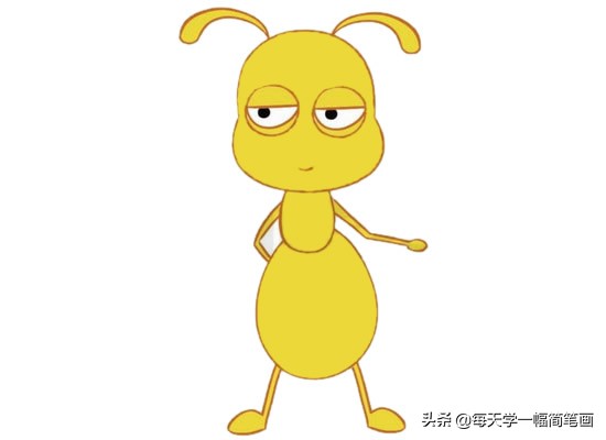 蚂蚁乌鸦鸽子兔子的简笔画,简笔画蚂蚁教程