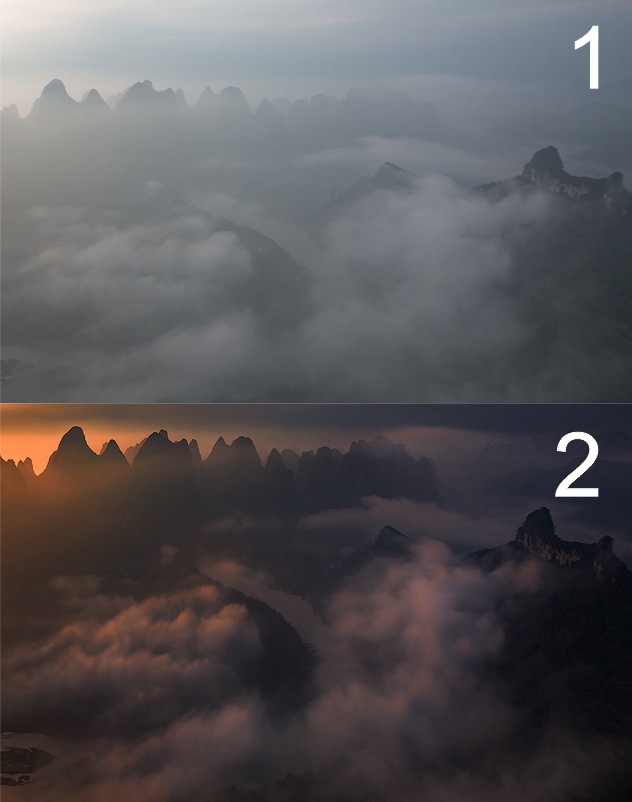 风光摄影如何调整均衡效果,风光摄影锐化与不锐化的区别