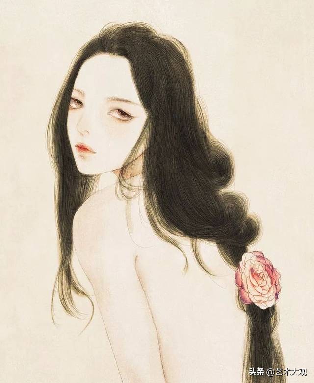古风插画师画的古风人物,古风美人手绘动漫
