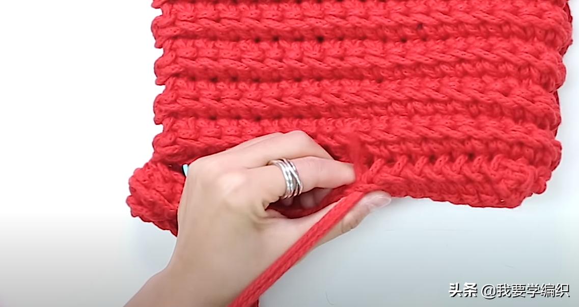 钩各种花样的抽绳包包教程,圆筒包包抽绳钩织教程