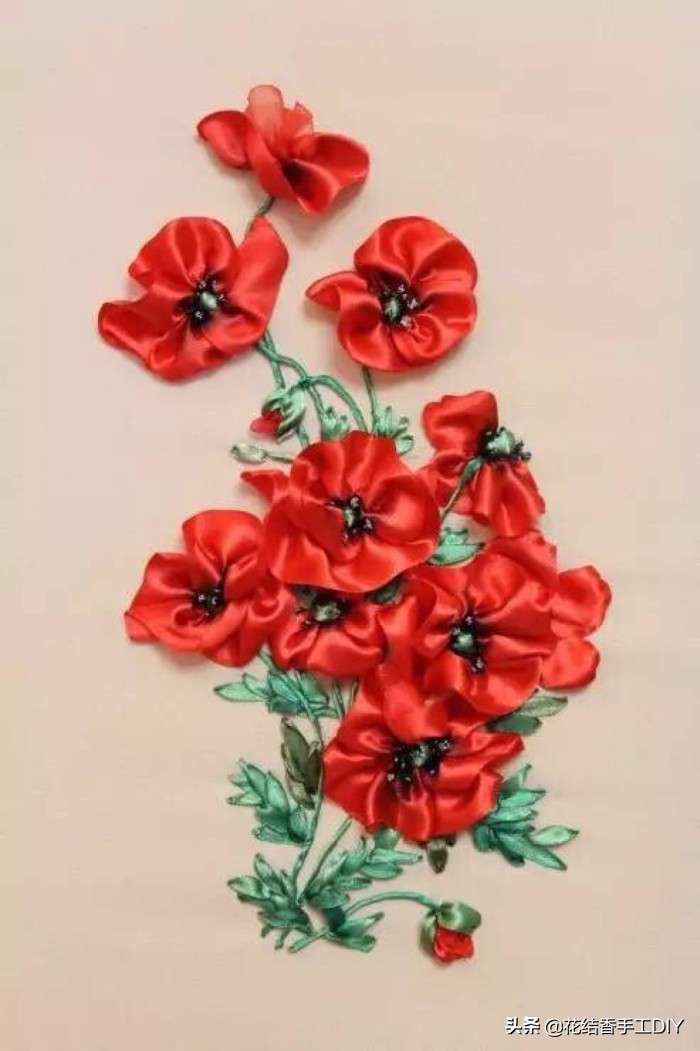 刺绣精美图案,刺绣立体福字