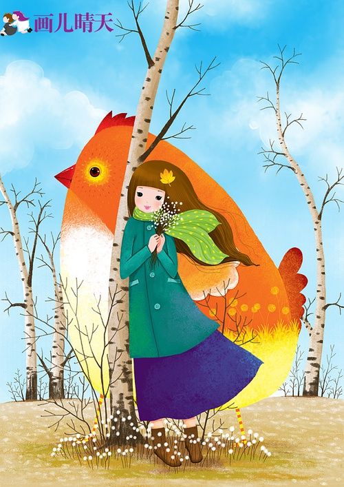 唯美插画壁纸动物,简单又漂亮的动物插画