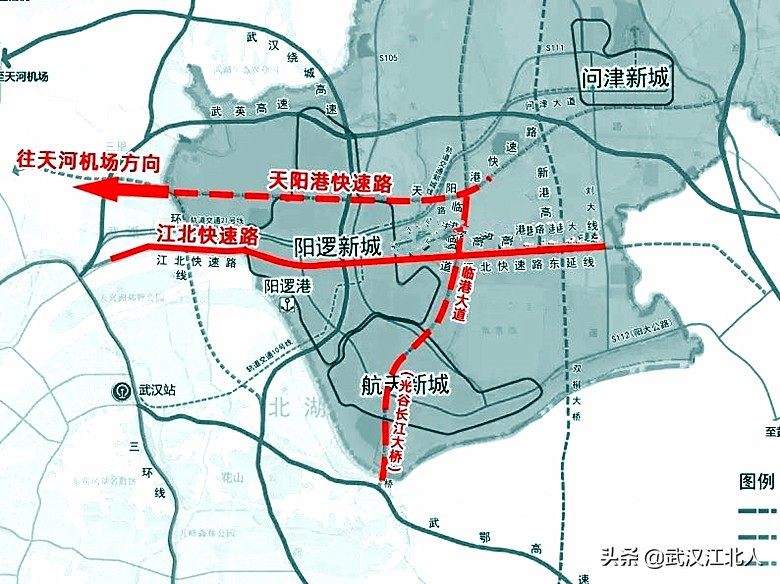 新洲江北大道北延,武汉江北快速路东延新洲段