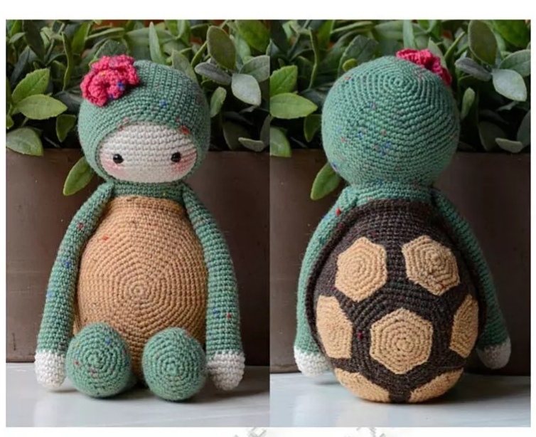 钩针玩偶小乌龟成品,钩针编织的小乌龟视频