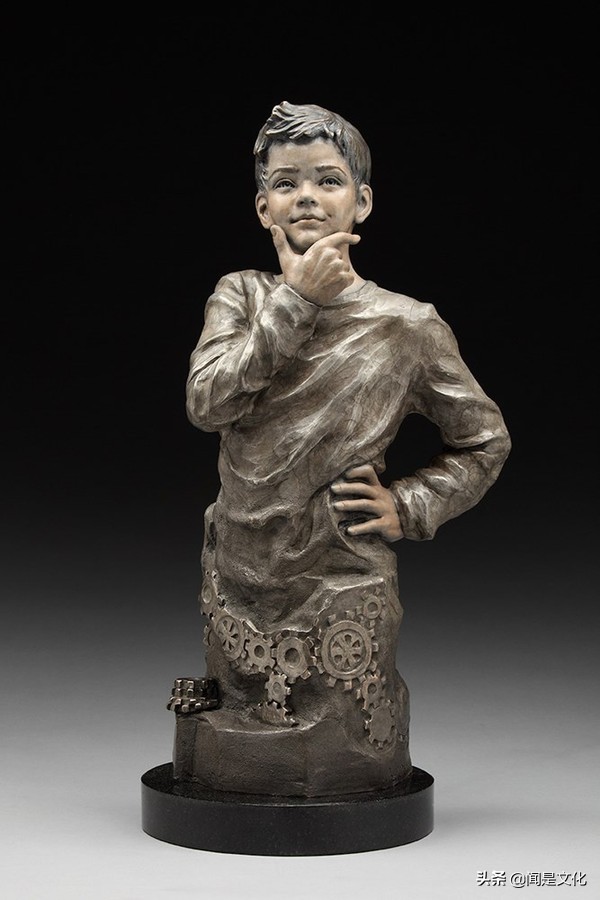 学赏画197:美女雕塑家米娅:灵感来自孩子们不断变化的个性