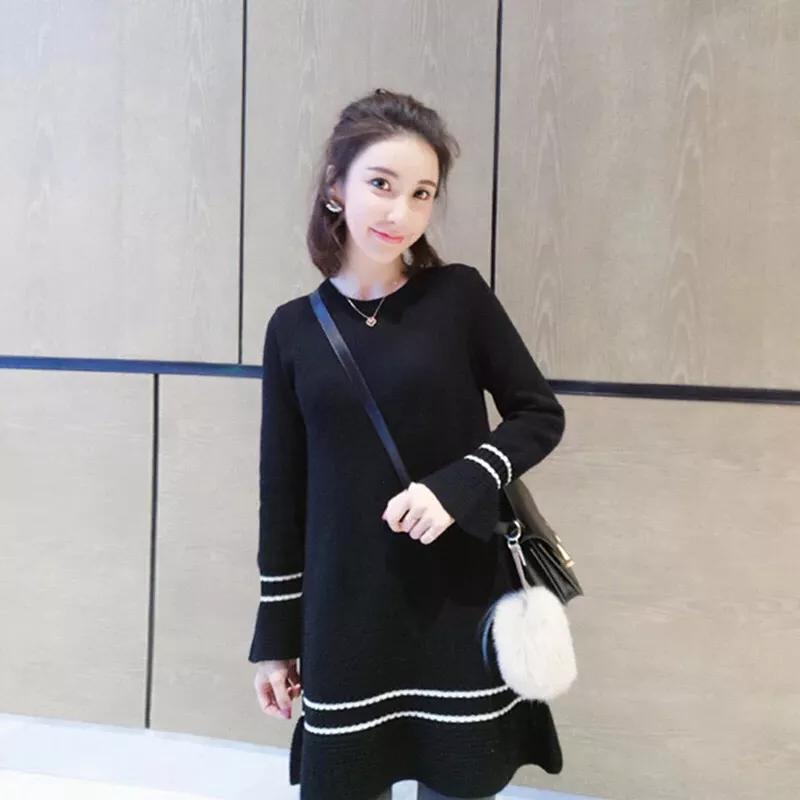 爆款女人味小心机打底衣女,法国绒打底裙