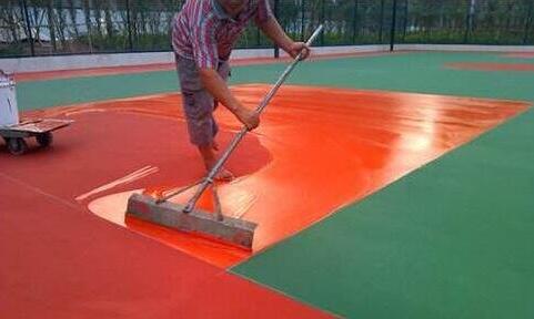篮球场彩色塑胶施工,篮球场塑胶地面施工工程
