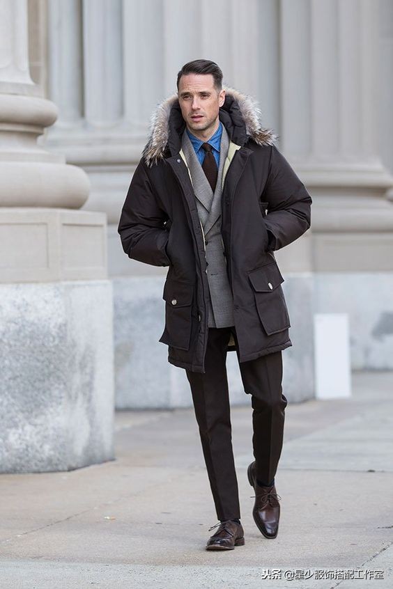 怎么样穿羽绒服最保暖男,男生冬天如何穿羽绒服有气质
