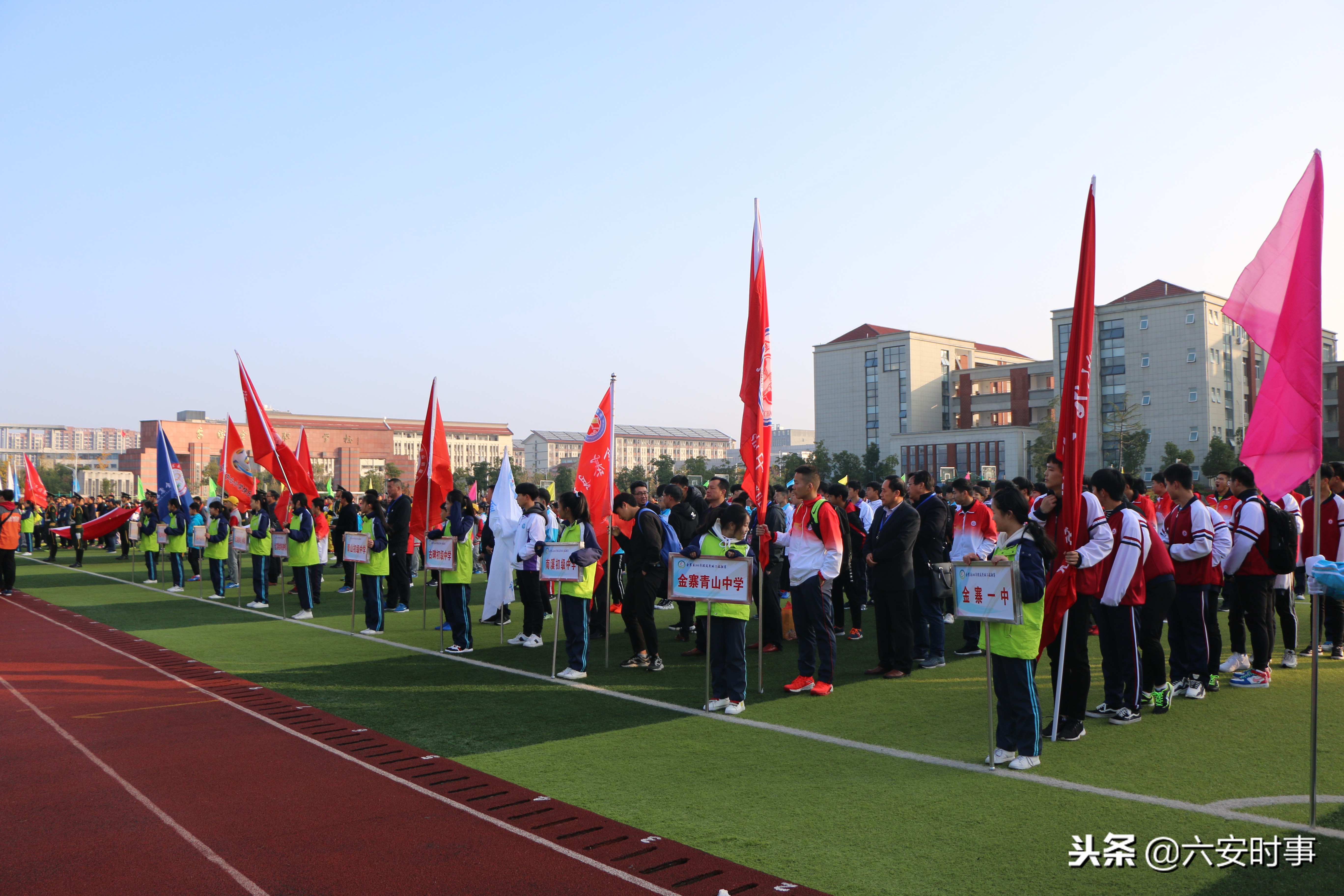 金堤中心小学足球联赛开幕式,金寨县金江实验学校运动会开幕式