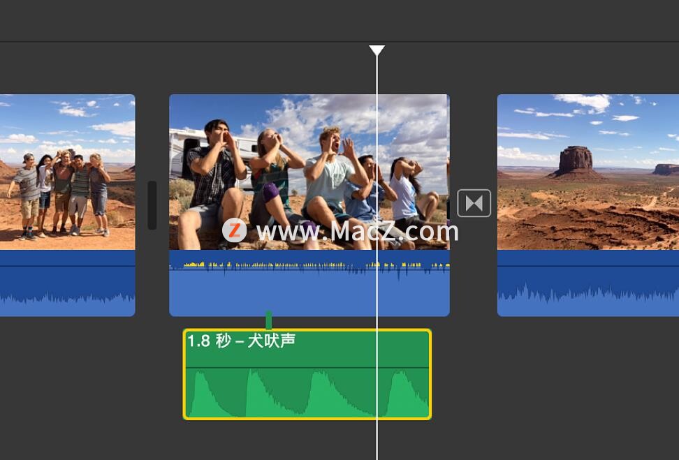 如何在Mac上的iMovie剪辑中添加音频效果？