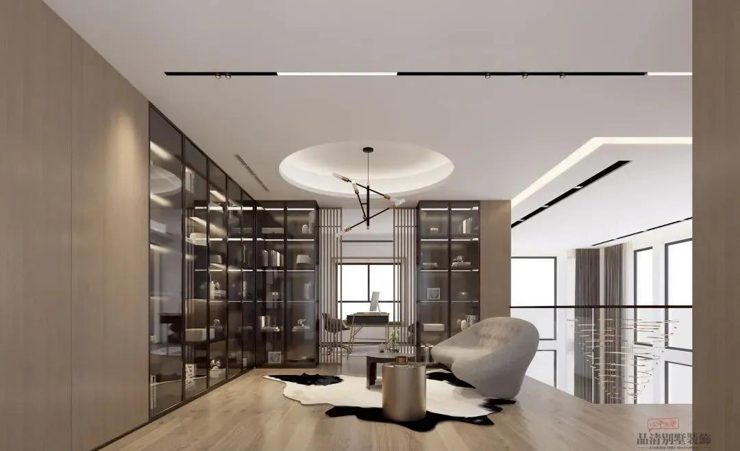 700平米现代轻奢装修效果图,大户型现代轻奢设计