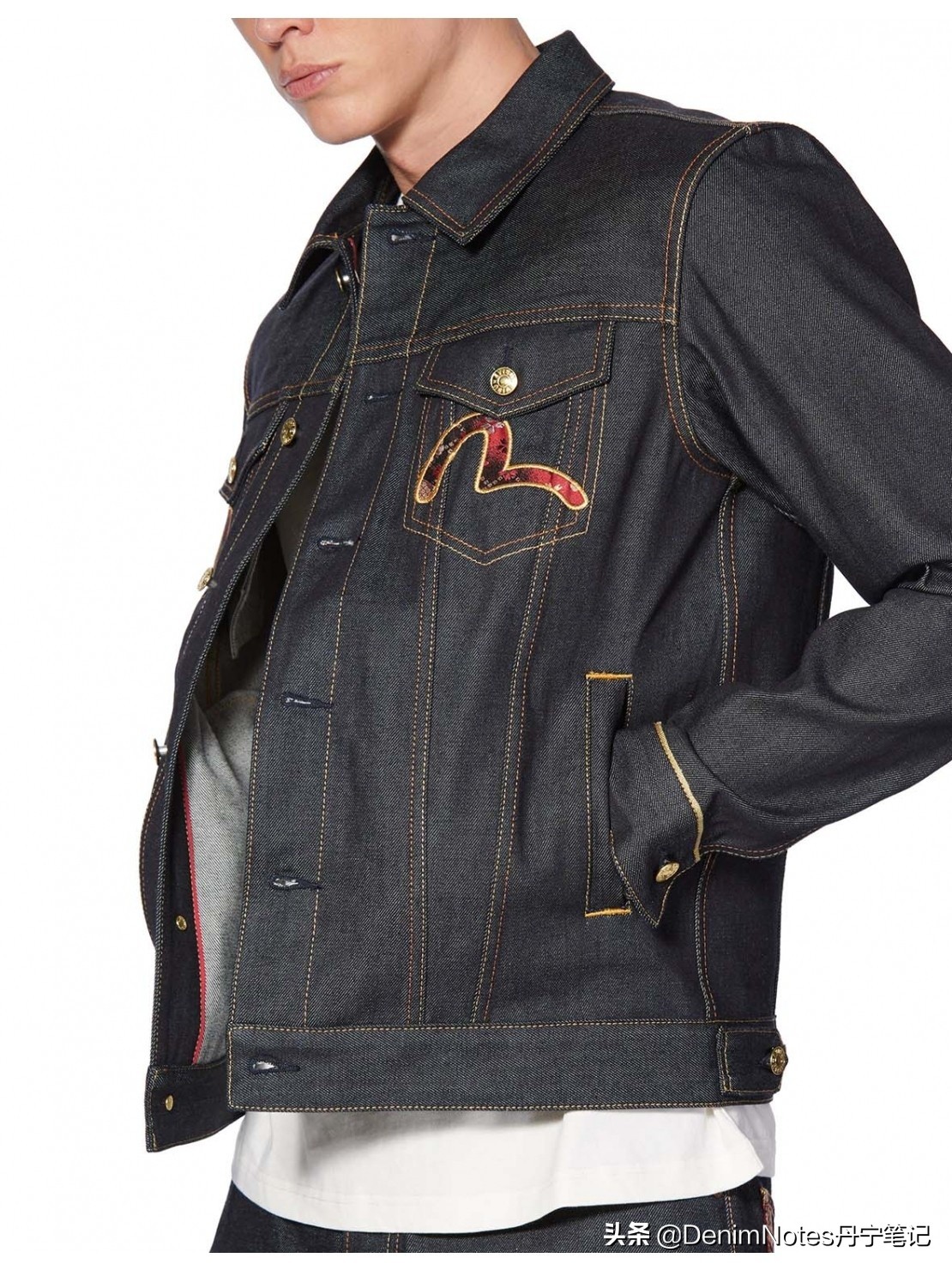 金鼠贺岁,Evisu推出鼠年限定金色布边牛仔夹克